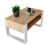 COUCHTISCH Karo92 92/45/53,6 - Weiß/Sonoma Eiche, Holzwerkstoff (54/92/45cm) - RAUMHIRSCH FURNITURE