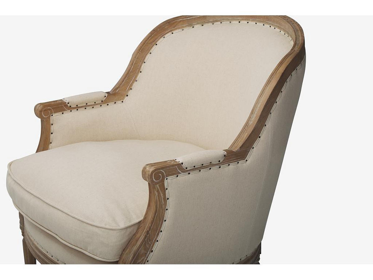 SESSEL Barock - Stoff - Beige - ALIENOR - Creme, Textil (78/89.5/72cm) - Vente-Unique