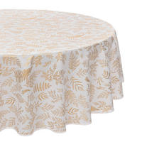 TISCHDECKE Weiß/Gold rund - Weiß, Textil (180cm) - Atmosphera Createur d´interieur