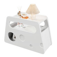 BEISTELLTISCH mit Rollen 81/33/51,5 cm in Weiß – mobil und platzsparend - Weiß, Holzwerkstoff (81/33/51.5cm) - BEAOK