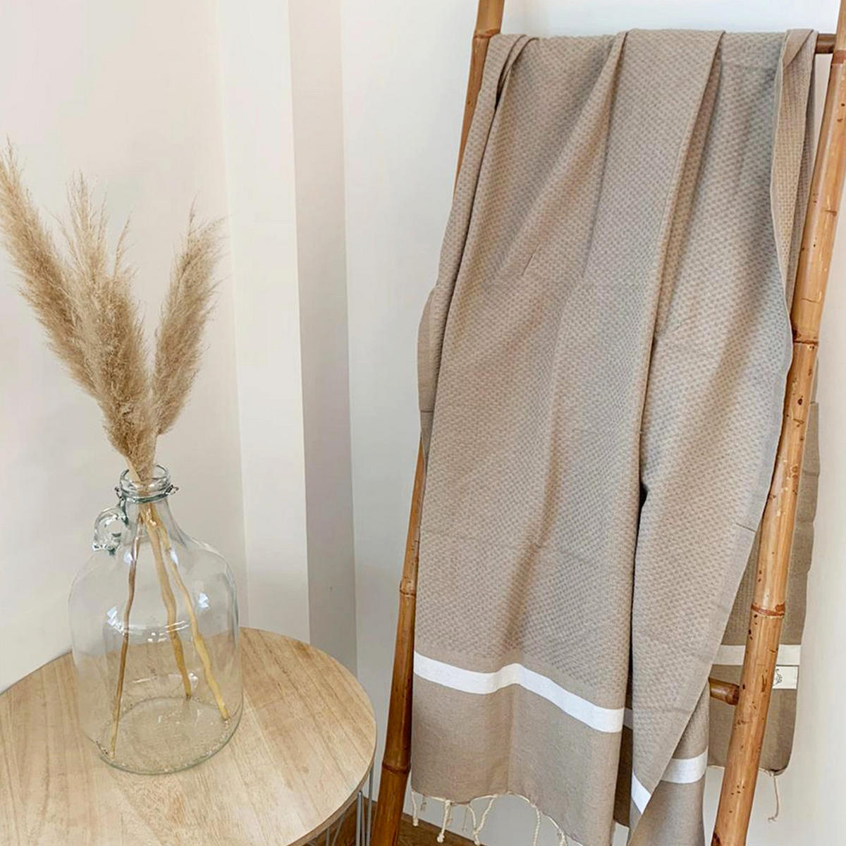 HAMAMTUCH Melissa Beige 200x200 190g/m² - Beige, Textil (200/200cm) - LE COMPTOIR DE LA PLAGE