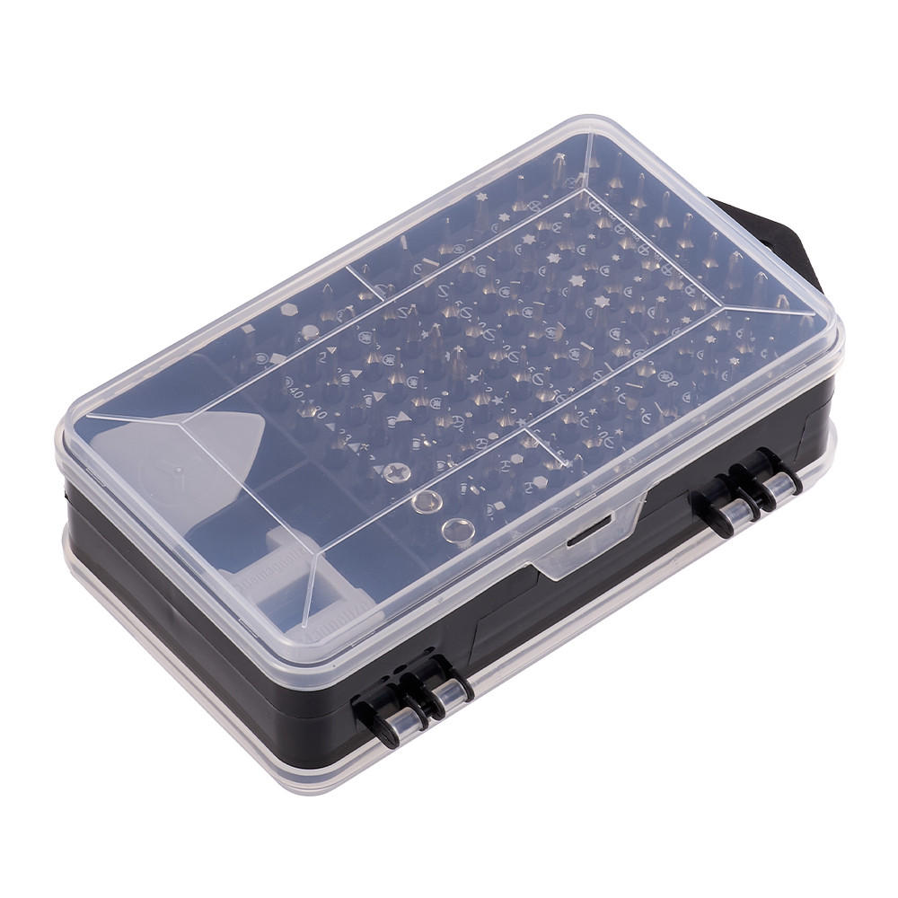 SCHRAUBENDREHER-SET 115-in-1 multifunktionales für Feinmechaniker in Grau - Schwarz, Metall (10.5/17.8/5.1cm) - Livingandhome