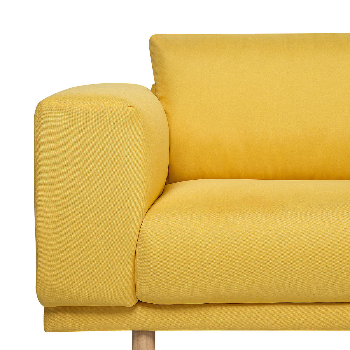 3-SITZER-SOFA Polsterbezug Gelb Nivala - Gelb, Textil (220/76/84cm) - Beliani