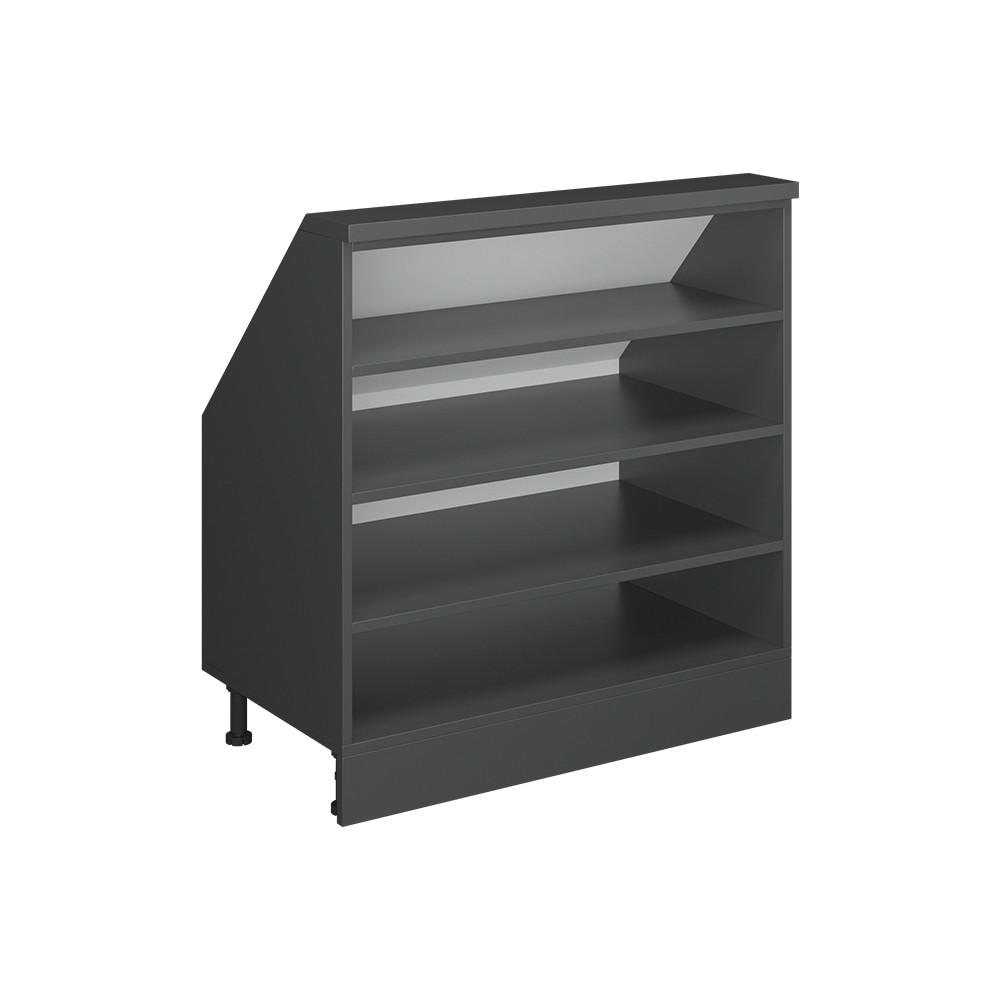 Vicco Küchenschrank Anthrazit, Anthrazit 80x83.8x46 cm