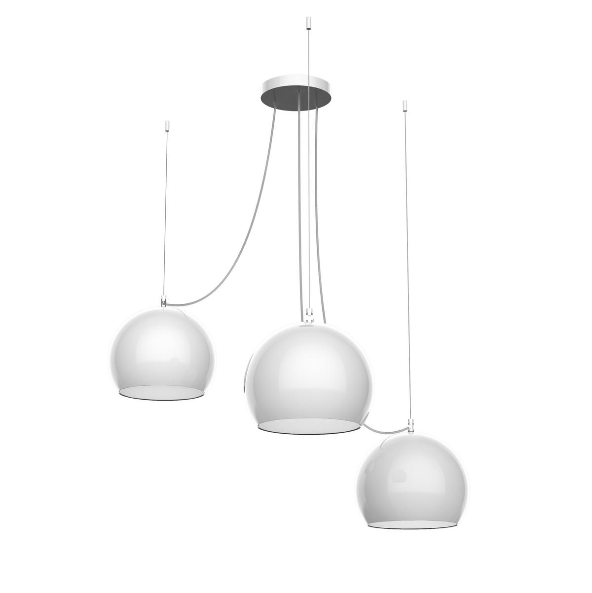 HÄNGELEUCHTE - Weiß Hochglanz, Metall (25/25/20cm) - Lumicom