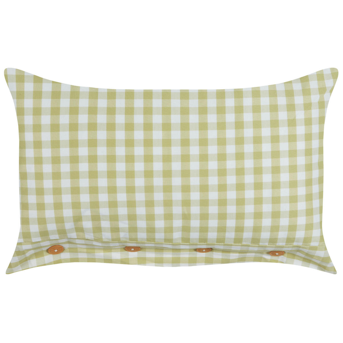 PRYDNADSKUDDE set om 2 olivgrön 40/60 cm Talya - Vit/Grön, Textil (60/40cm) - Beliani