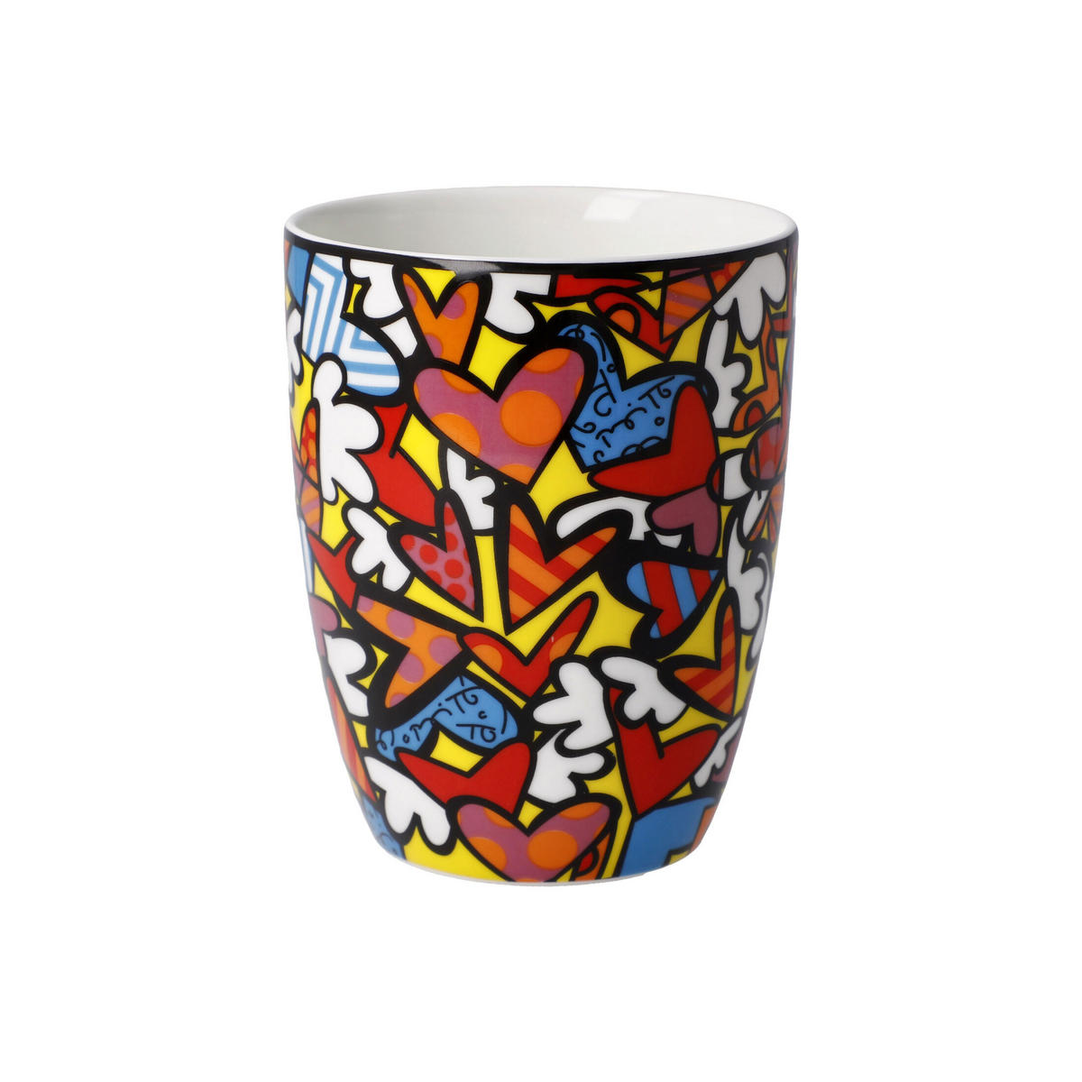 KÜNSTLERTASSE Romero Britto - All We Need is Love, Fine Bone China, Bunt, 400 ml - Multicolor, Keramik (0.4L) - Goebel