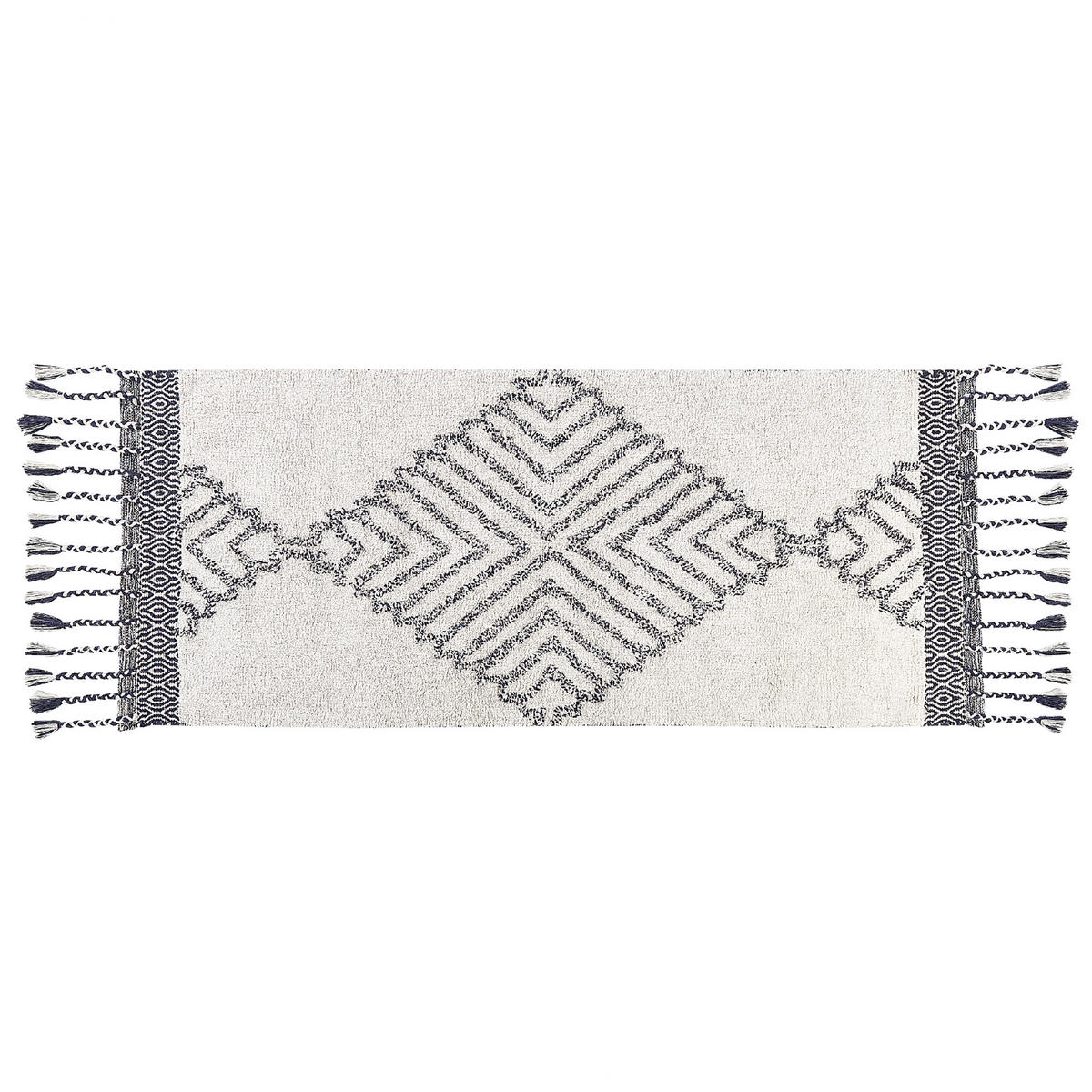 KURZFLOR-TEPPICH Eray 150/80 cm - Weiß, Textil (80/150cm) - Beliani