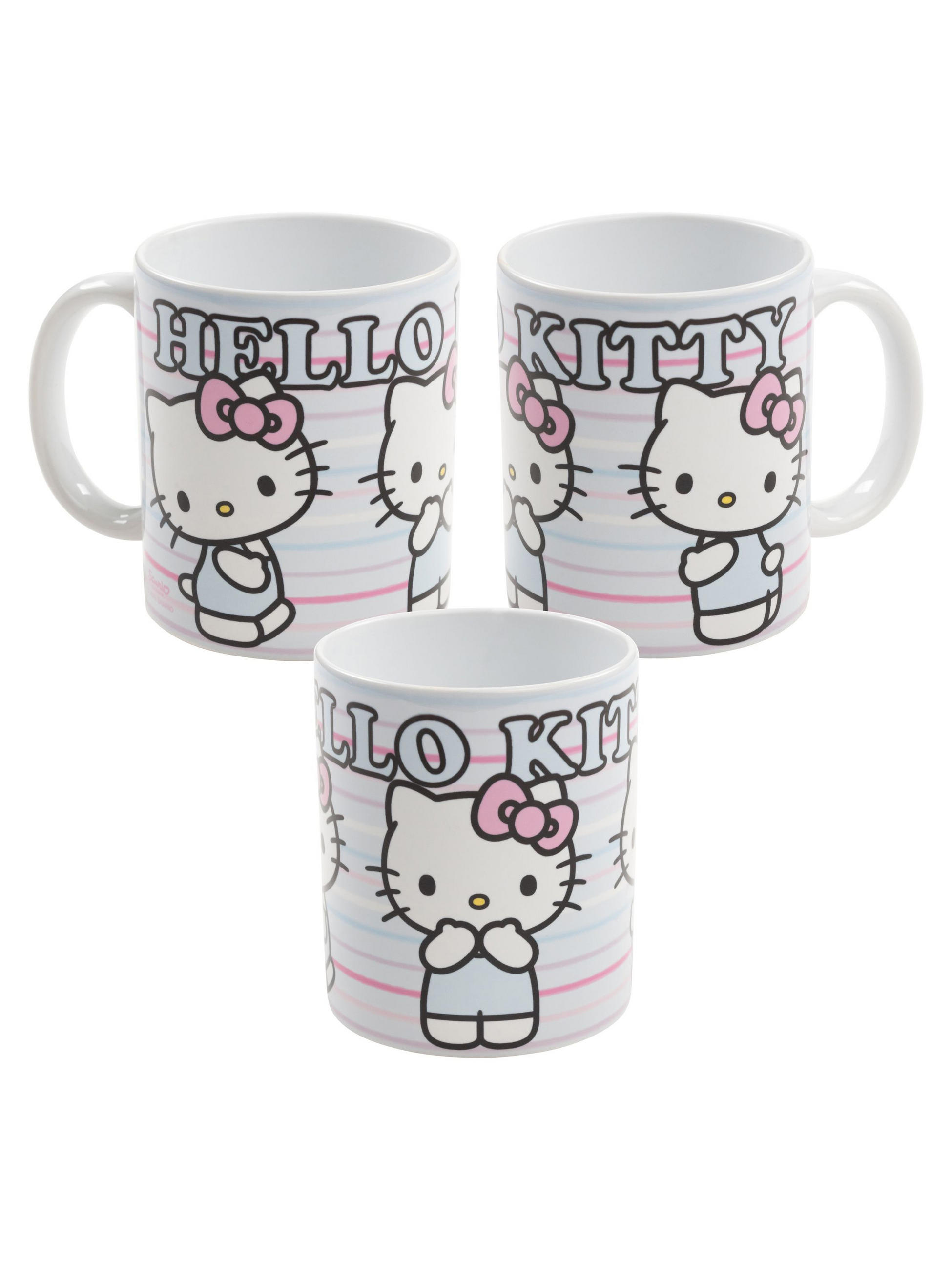 KAFFEEBECHER Hello Kitty Streifen Blau 320 ml - Blau, Keramik (0.32L) - Hello Kitty