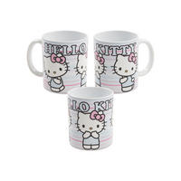 KAFFEEBECHER Hello Kitty Streifen Blau 320 ml - Blau, Keramik (0.32L) - Hello Kitty