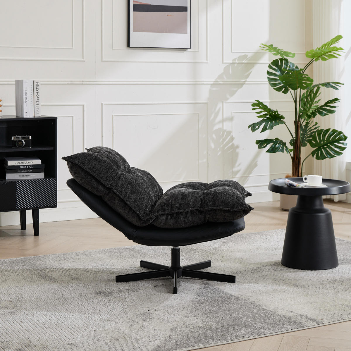 RELAXSESSEL 3-fach verstellbar, DE-42334, Dunkelgrau - Schwarz, Metall (81/79/71cm) - ComfortXL