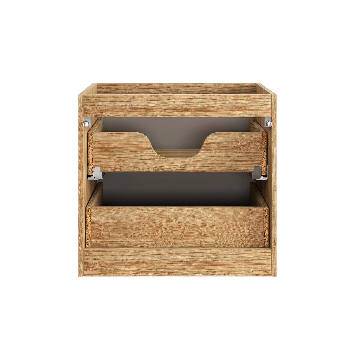 WASCHTISCHUNTERSCHRANK 60cm Elora Beige und Holz - Braun, Holzwerkstoff (60/57/46cm) - Petits-meubles