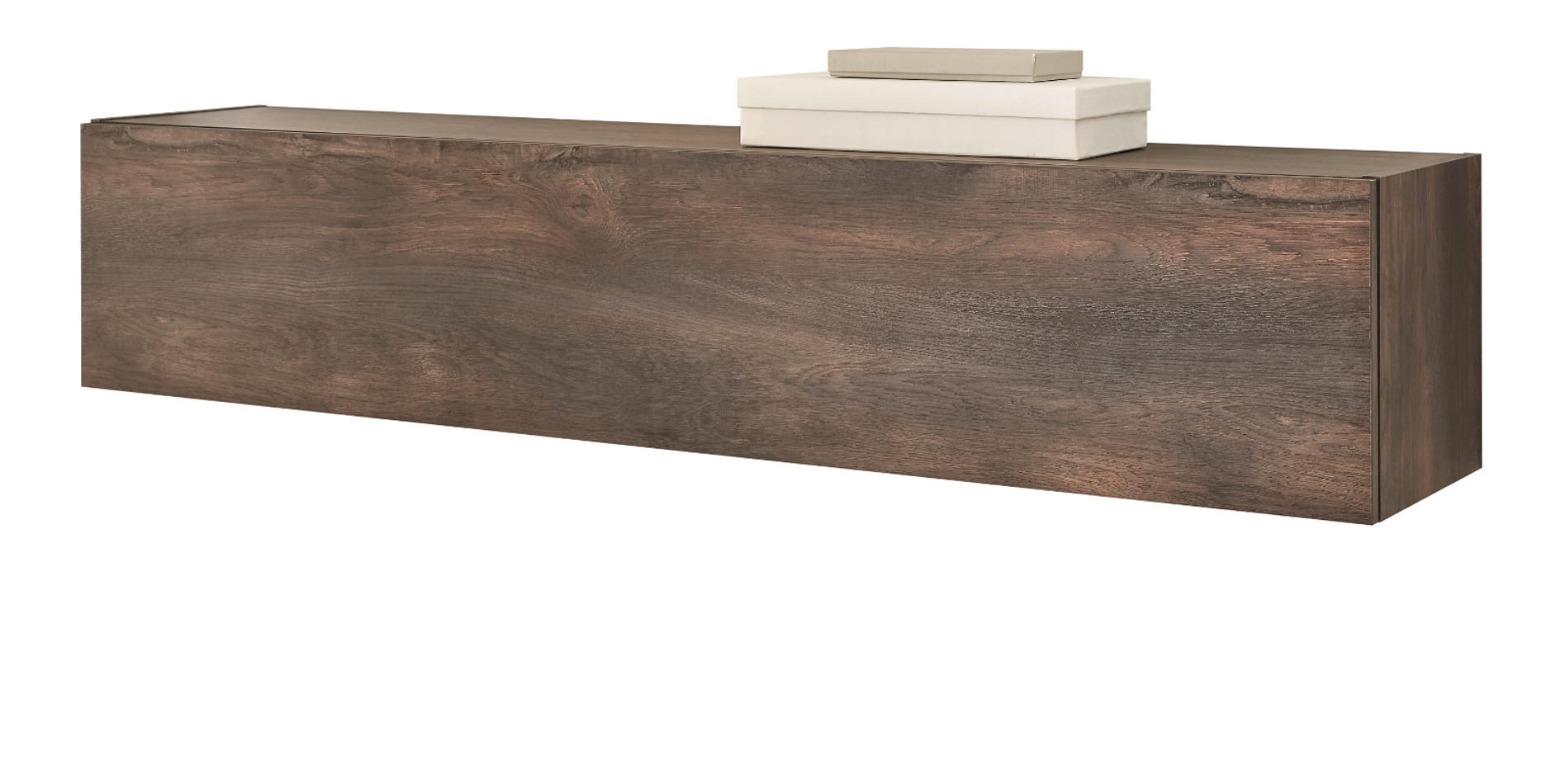 HÄNGESCHRANK Thermo Eiche, Wandschrank hängend 152 x 30 cm - Eichefarben/Grau, Holzwerkstoff (152/30/30cm) - Furn.Design