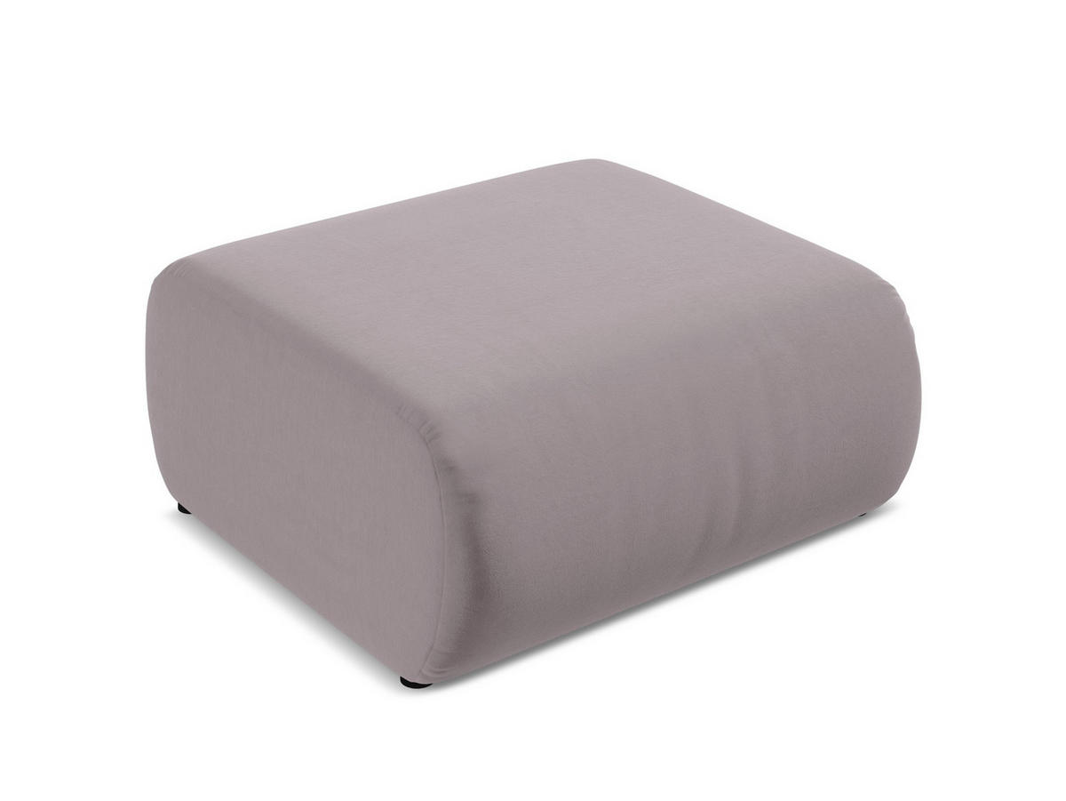 POUF Samt Stoff Violett - Lila/Flieder, Kunststoff/Textil (94/40/89cm) - Makamii