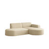 ECKSOFA Modena Studio, Stoff Quelle, Ecru Rechts - Ecru, Holz (236/165cm) - Kaiser Möbel