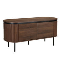 TV-SCHRANK, dunkles Holzeffekt - Braun, Holz (40/55/120cm) - Oviala