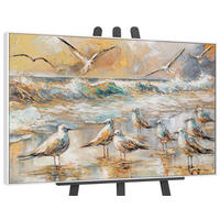 GEMÄLDE Harmonien der Küste Schattenfugenrahmen Weiß 120x80 cm - Weiß, Holz (120/80cm) - YS-art gallery