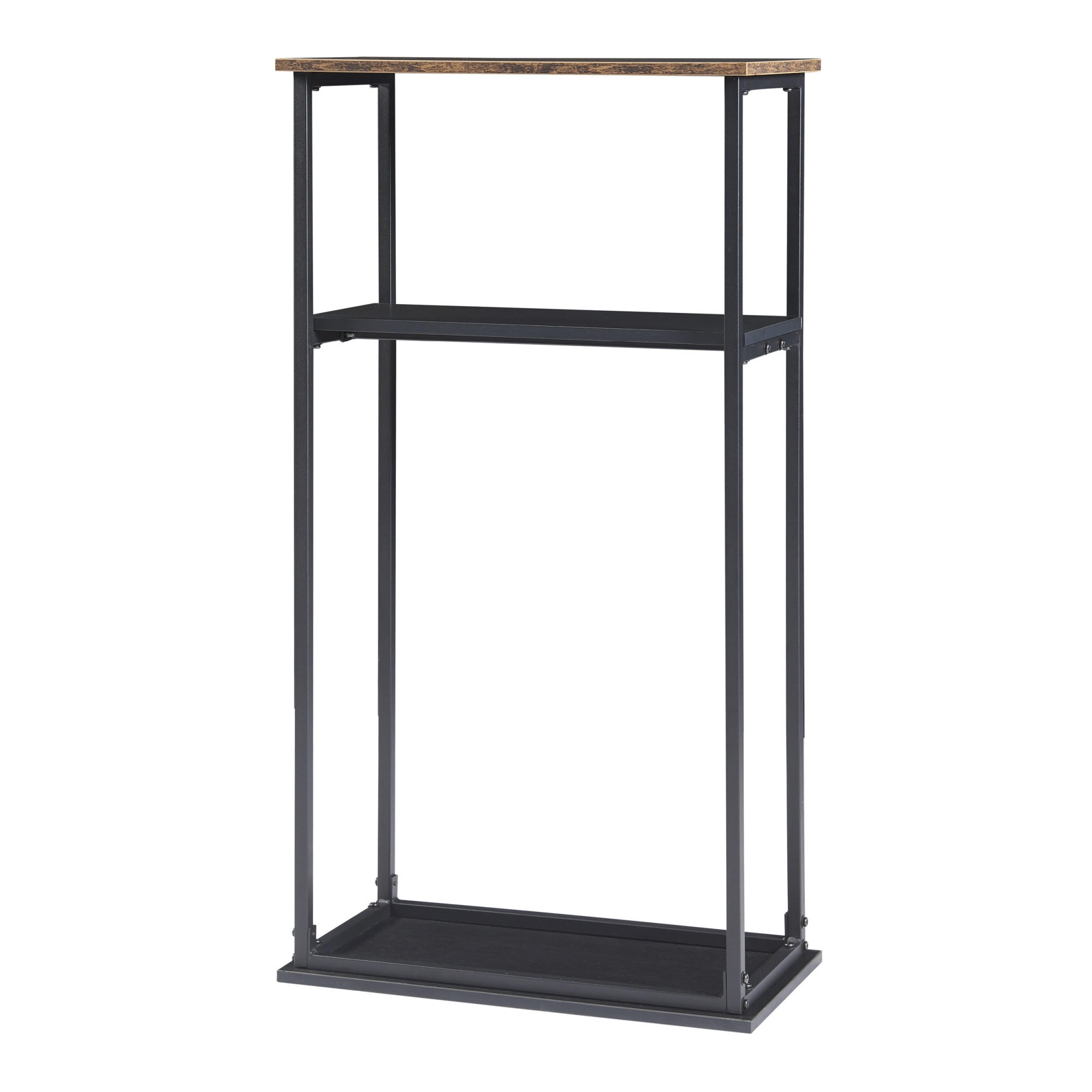 KAMINHOLZREGAL Turku - Schwarz, Metall (60/112/30cm) - [en.casa]
