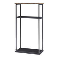 KAMINHOLZREGAL Turku - Schwarz, Metall (60/112/30cm) - [en.casa]