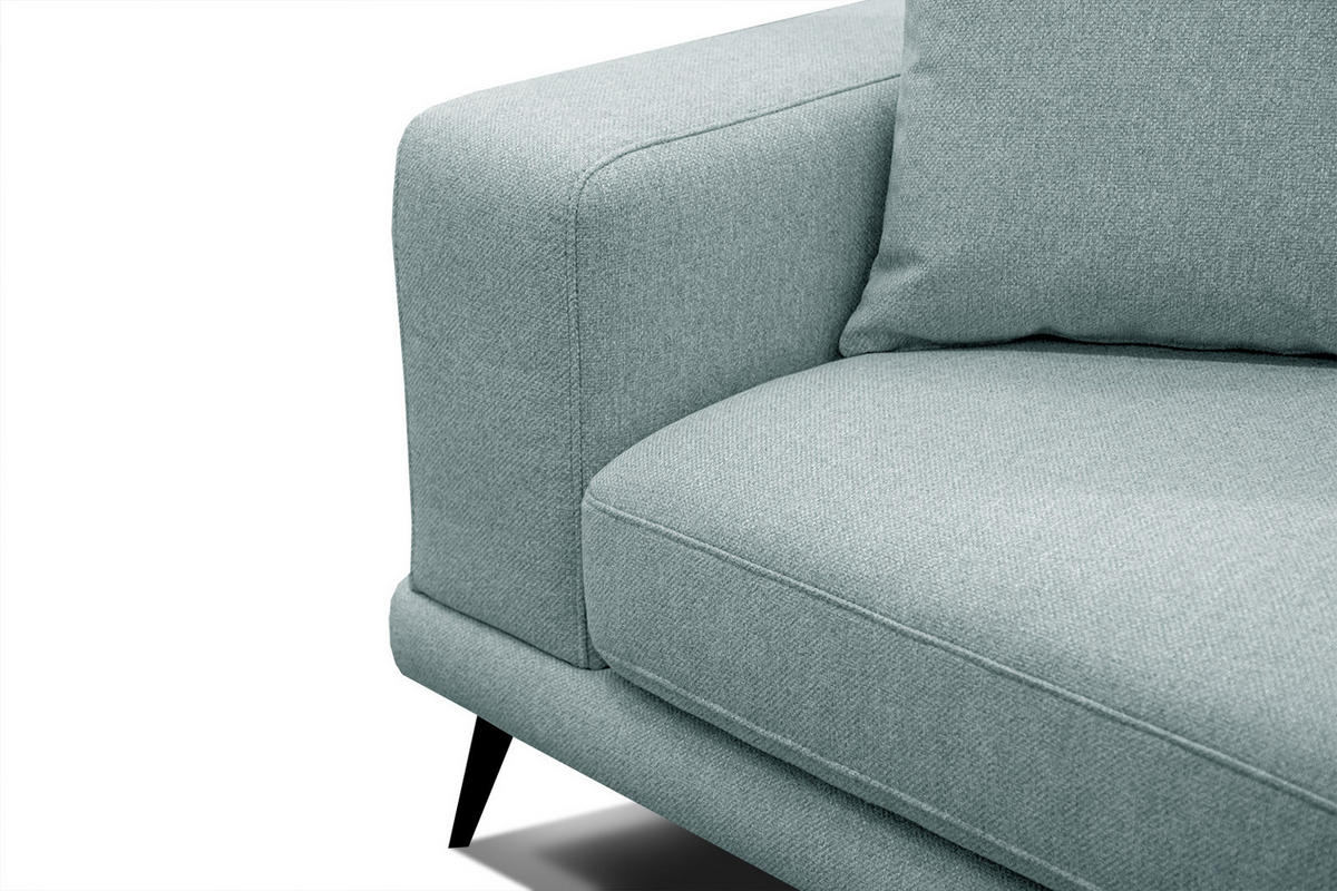SOFA MEDIOLANE 2,5-Sitzer, mint - Mintgrün, Holzwerkstoff/Textil (203/87/96cm) - Courtois Laville
