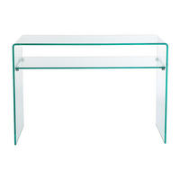 KONSOLENTISCH - 110 cm x 35 cm - Glas - Transparent - STILEOS - Transparent, Glas (35/110/75cm) - Vente-Unique