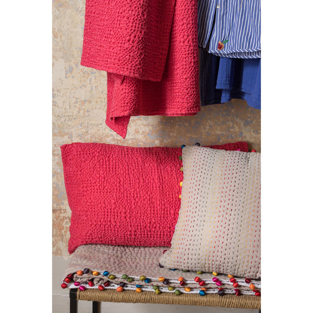 KISSEN Gastounet multico 45 x 45 cm - Multicolor, Textil (45/45cm) - Vivaraise