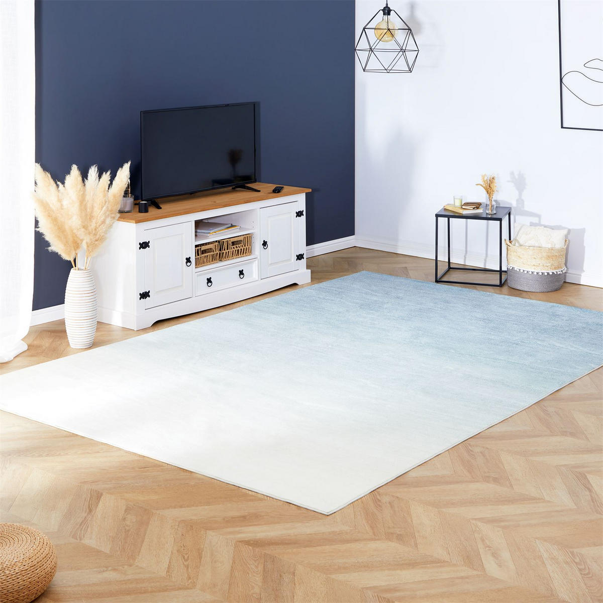 TEPPICH OMBRE - Hellblau, Textil (200/300cm) - IDIMEX