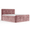 BOXSPRINGBETT Semplice Rosa 200/200 cm - Schwarz/Rosa, Holz/Holzwerkstoff (200/200cm) - Maison de Reve