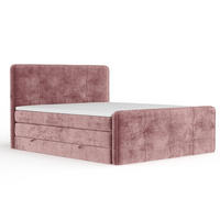 BOXSPRINGBETT Semplice Rosa 200/200 cm - Schwarz/Rosa, Holz/Holzwerkstoff (200/200cm) - Maison de Reve