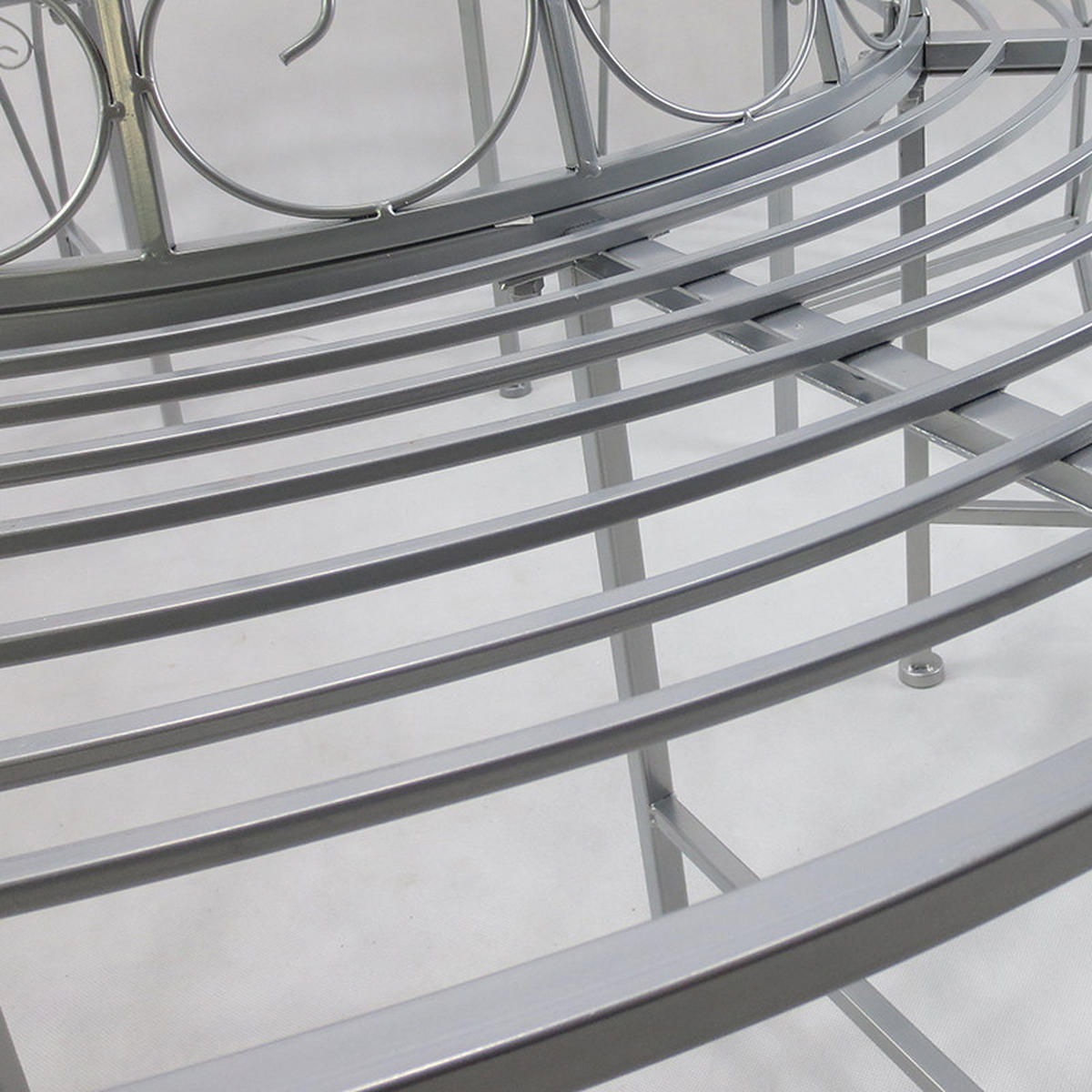BAUMBANK, Metall, Silber - Silberfarben, Metall (160/90/160cm) - Outsunny