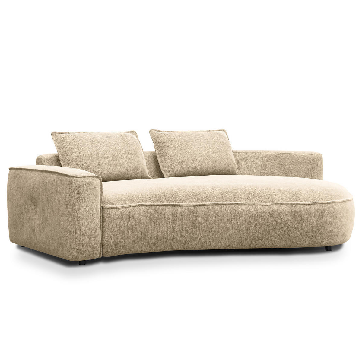 2,5-SITZER SOFA - Taupe, Textil (217/82/156cm) - home24