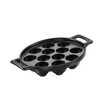 SCHNECKENPFANNE (für 12 Schnecken) Gusseisenoptik - Schwarz, Keramik (16cm) - Revol Porcelaine France