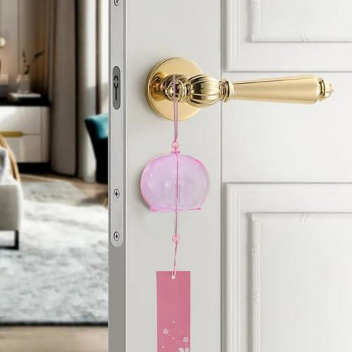 WINDSPIEL 6-teiliges Set buntes Glas handgefertigt - Multicolor, Glas (40/7/6cm)