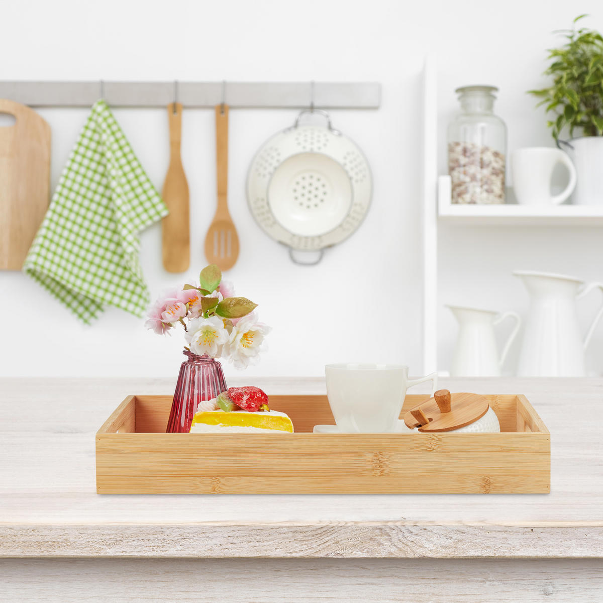 TABLETT - Hellbraun, Holz/Holzwerkstoff (40/5.5/30cm) - Relaxdays