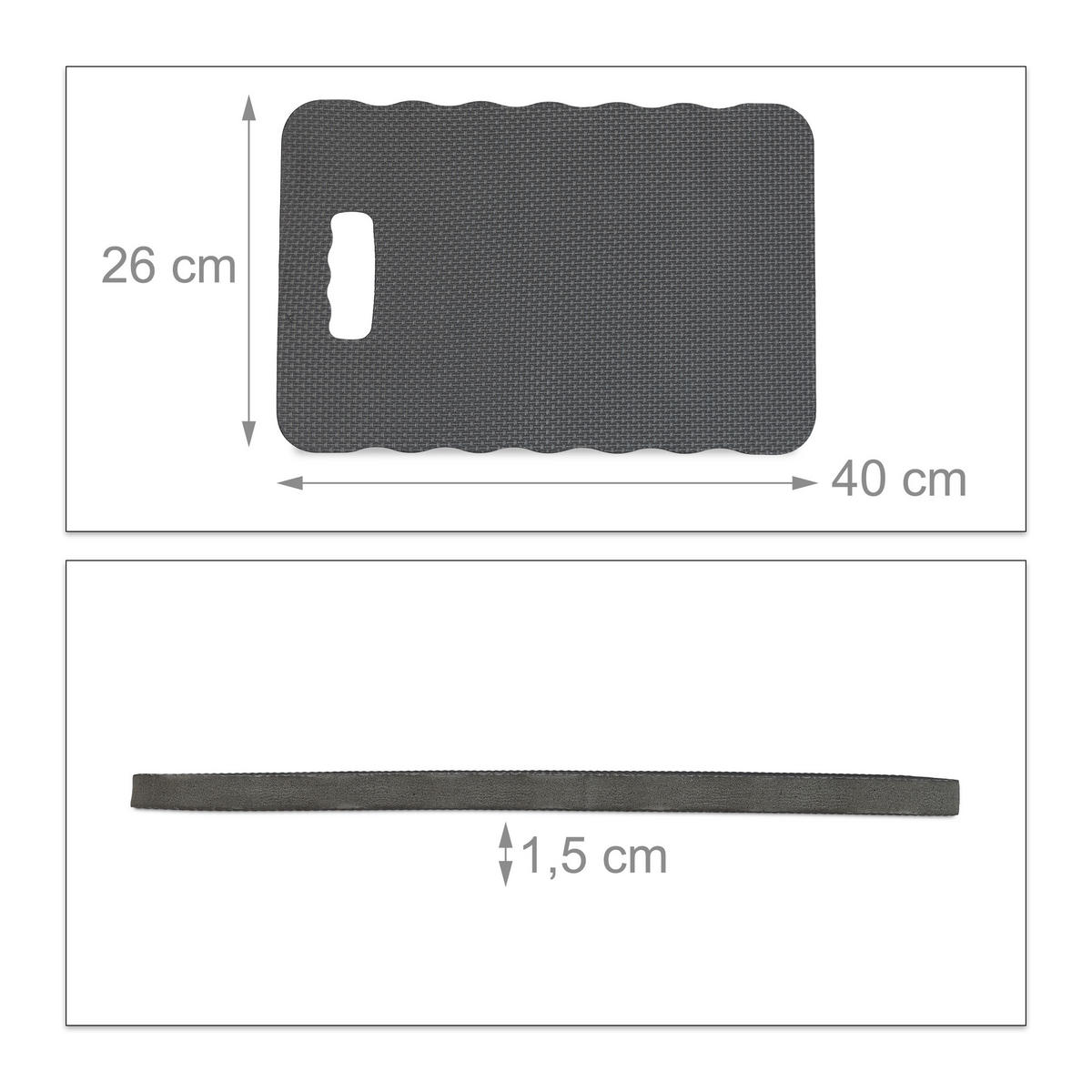 2xKNIEKISSEN - Schwarz, Textil (40/26cm) - Relaxdays