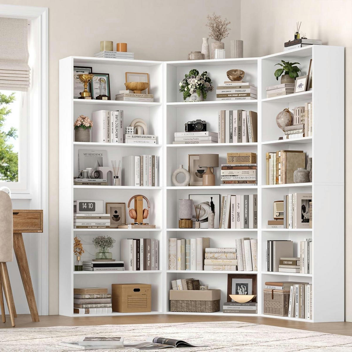 BÜCHERREGAL 180 x 60 x 23,5 cm Weiß - Weiß, Holzwerkstoff (60/180/23.5cm)