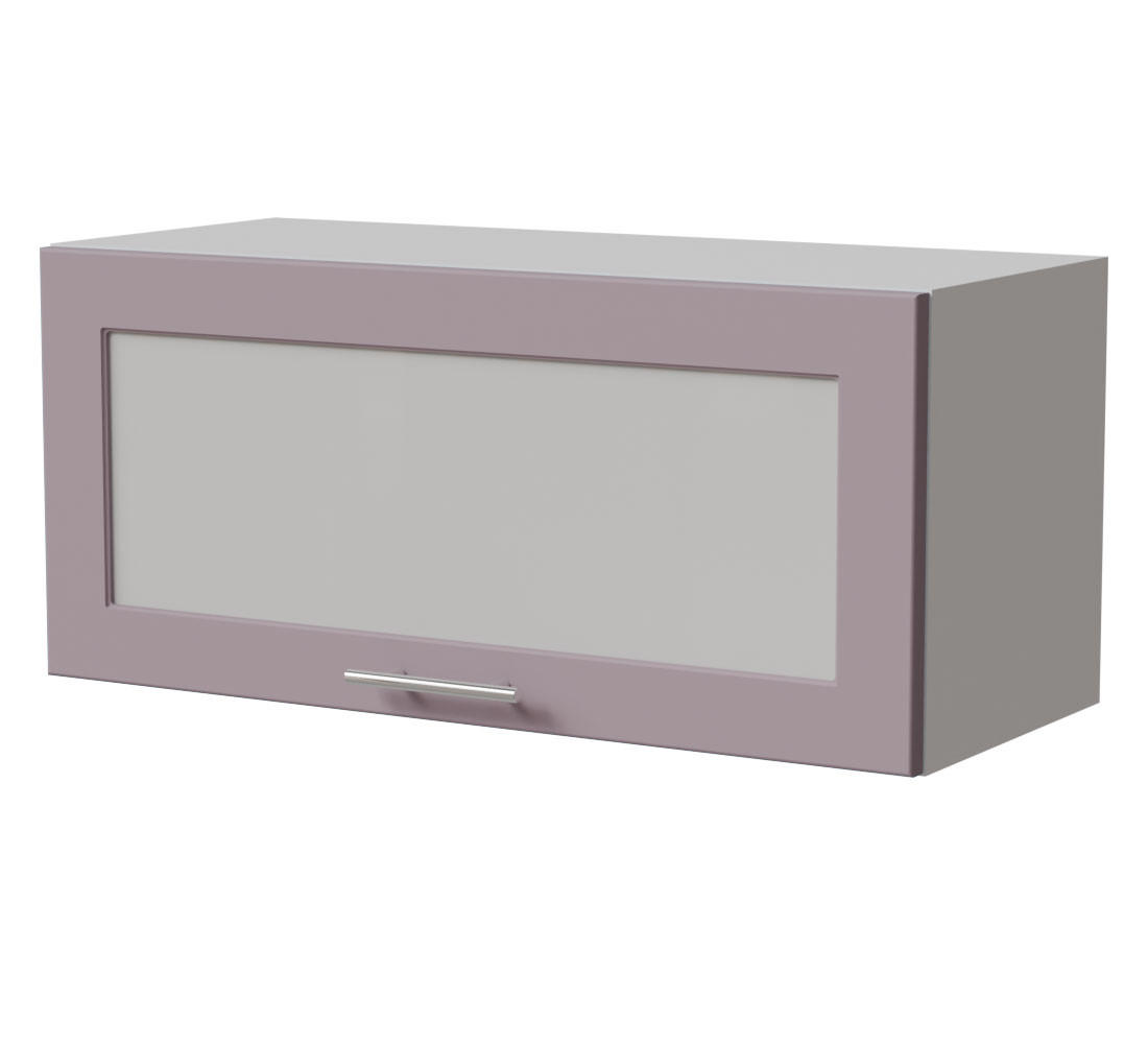 KLAPPHÄNGESCHRANK Bari W4BS/80 WKF Weiß / RAL 4009 pastellviolett 80 / 32,5 / 36cm Gasdruckdämpfer - Violett/Weiß, Holz/Holzwerkstoff (80/36/32.5cm) - Feldmann-Wohnen
