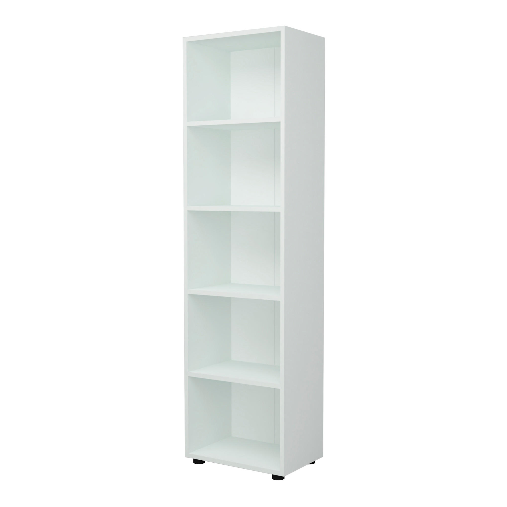BÜCHERREGAL Vara - Weiß, Holzwerkstoff (49/178/30cm) - [en.casa]
