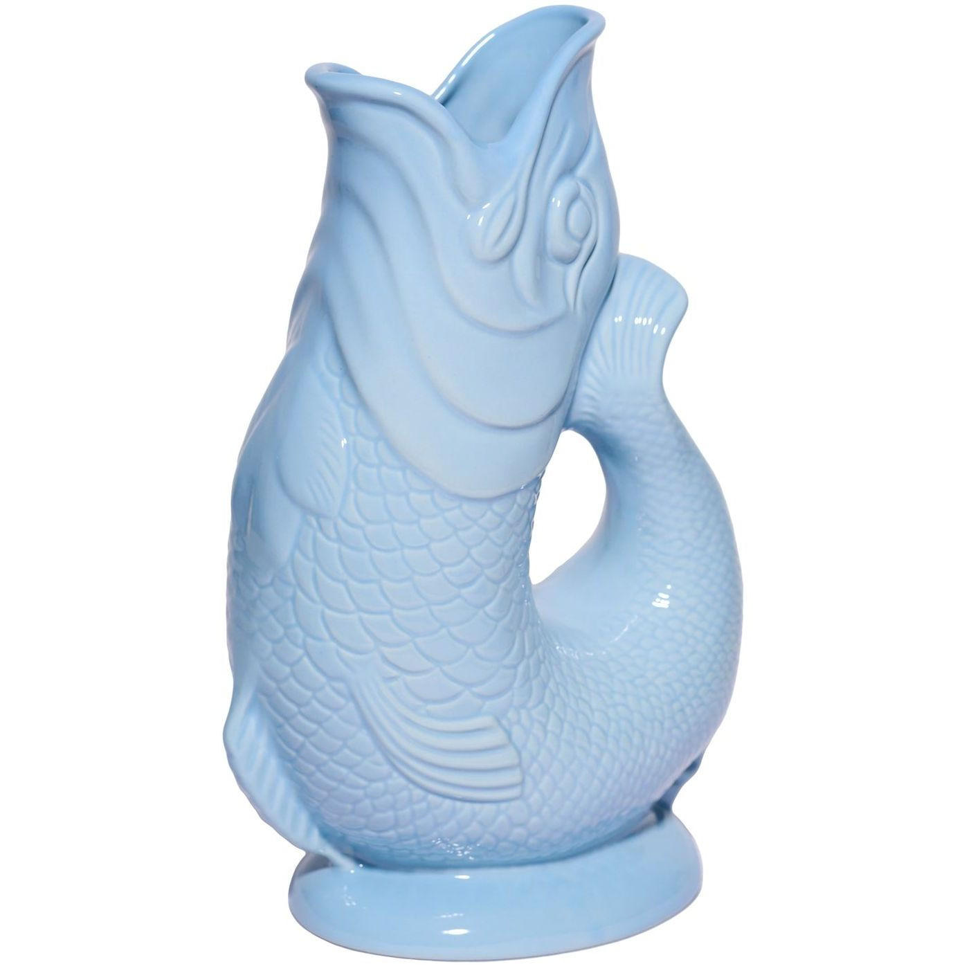 KARAFFE mit „Gluck-Gluck“-Geräusch 27,5/17/9,5 cm - Hellblau, Keramik (1.2L) - Gluckigluck