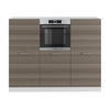 KÜCHENBLOCK R-Line Edelgrau/Weiß 180 cm ohne AP - Braun/Weiß, Holzwerkstoff (180/81.6/46cm) - Vicco