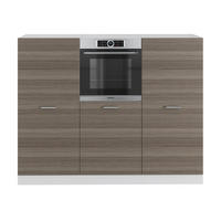 KÜCHENBLOCK R-Line Edelgrau/Weiß 180 cm ohne AP - Braun/Weiß, Holzwerkstoff (180/81.6/46cm) - Vicco