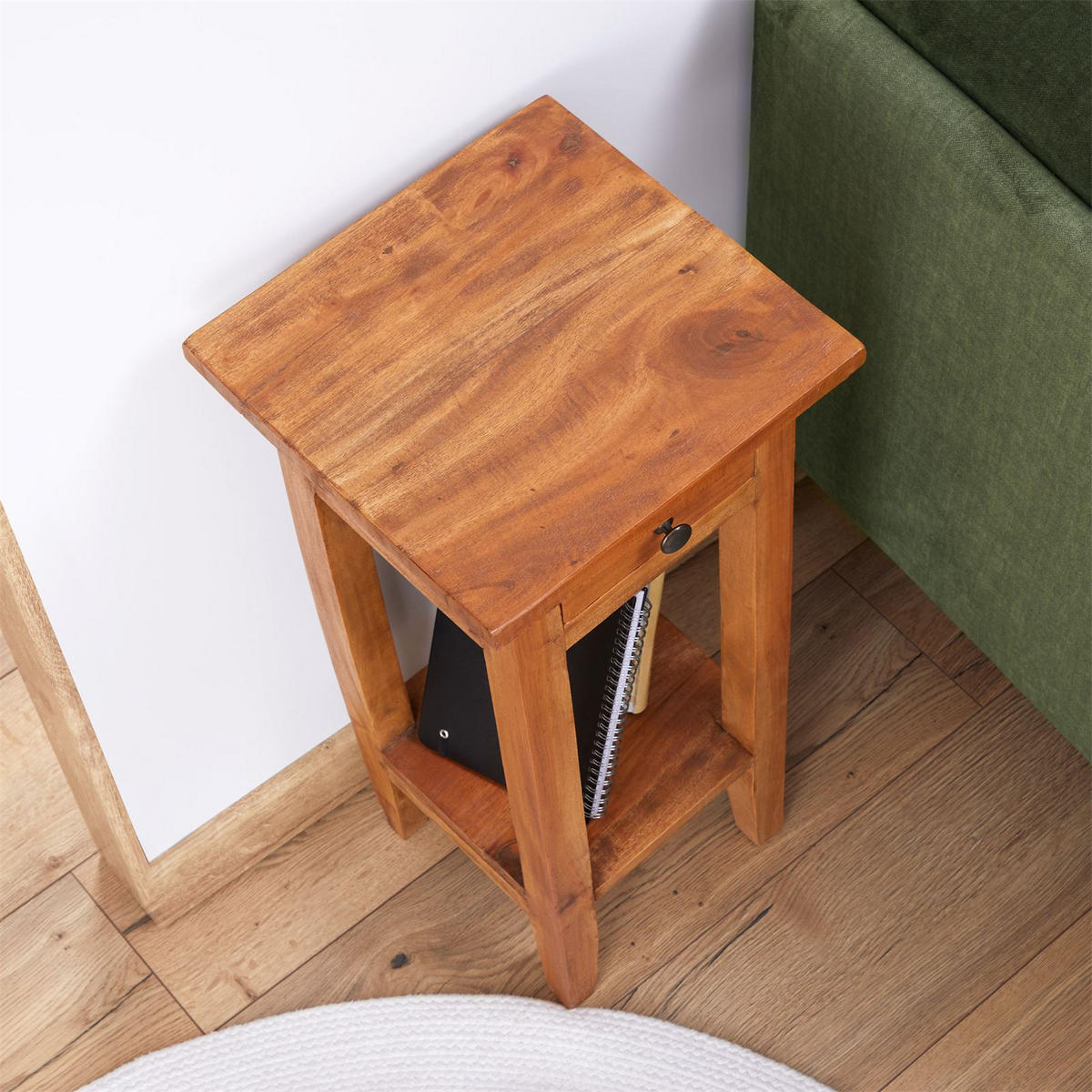 NACHTTISCH GERBIER - Naturfarben, Holz (31/66/30cm) - IDIMEX