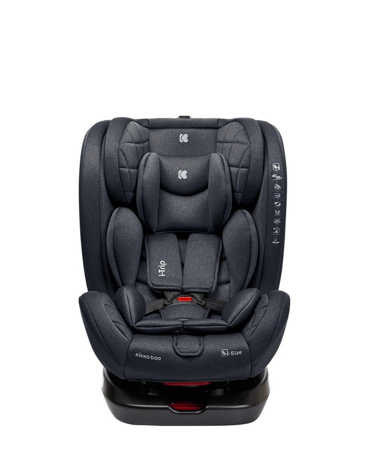 KINDERSITZ i-Trip i-Size grau (40-150 cm) Gruppe 0+/1/2/3 verstellbar Isofix - Grau, Kunststoff (46/62/50cm) - Kikka boo