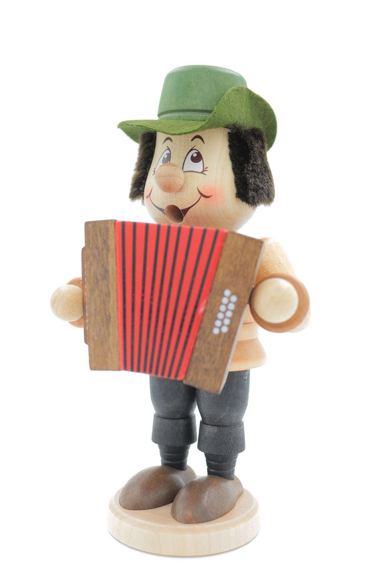 RAUCHFIGUR Wichtel m. Fuss Musiker 16,5 cm - Multicolor, Holz (9/16.5/0.1cm)