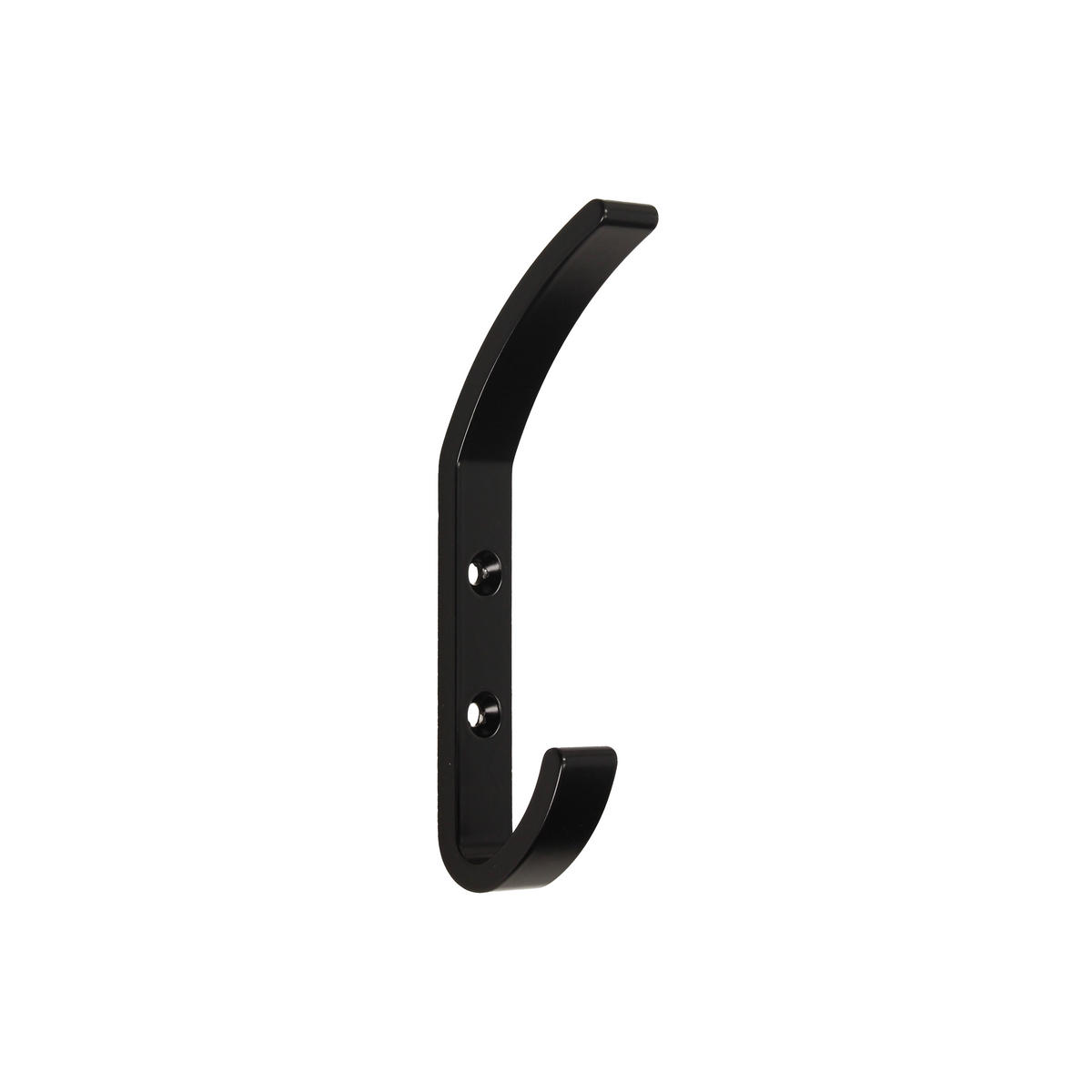 WANDHAKEN Nelson, Aluminium, Schwarz lackiert 4er-set - Schwarz, Metall (9/4.5/14cm) - EMUCA
