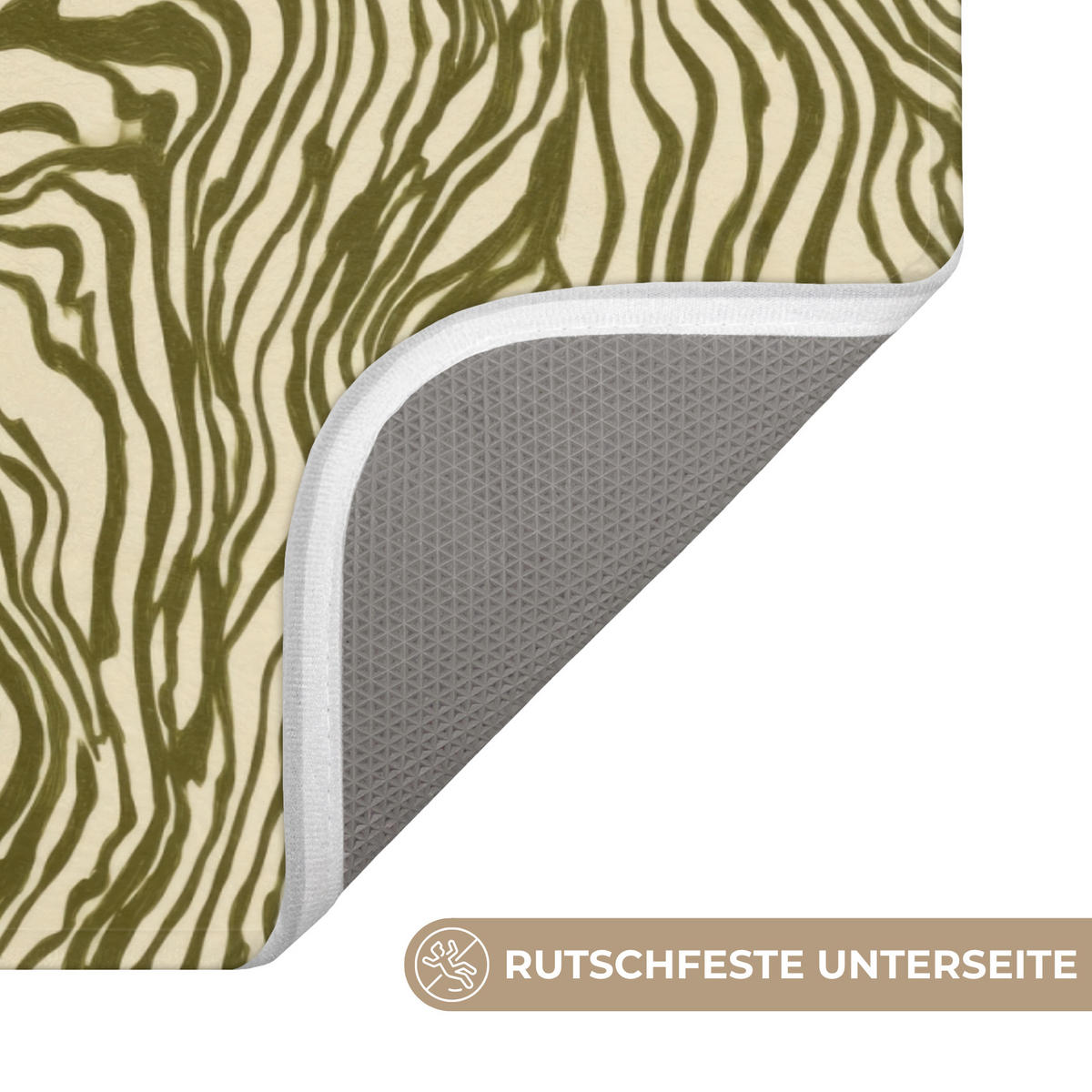 KOUPELNOVÁ PŘEDLOŽKA Abstraktní - Mramor - Zelený 80x50 cm - tmavě zelená, textil/plast (80/50cm)