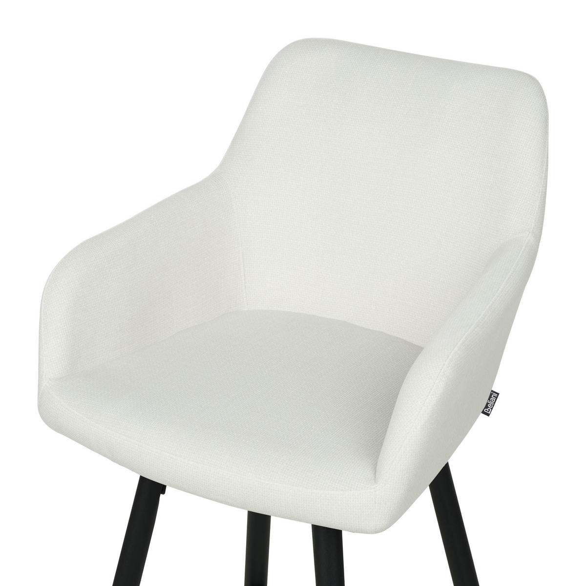 BÁRSZÉK 2 darabos Szett Bársony törtfehér Casmalia - fekete/krém, textil (50/103/54cm) - Beliani