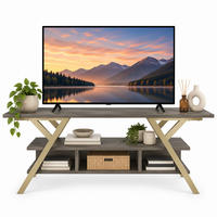 TV Stand Minerva Gold und Wenge - Graubraun, Holzwerkstoff (120/55/35cm) - Decorotika
