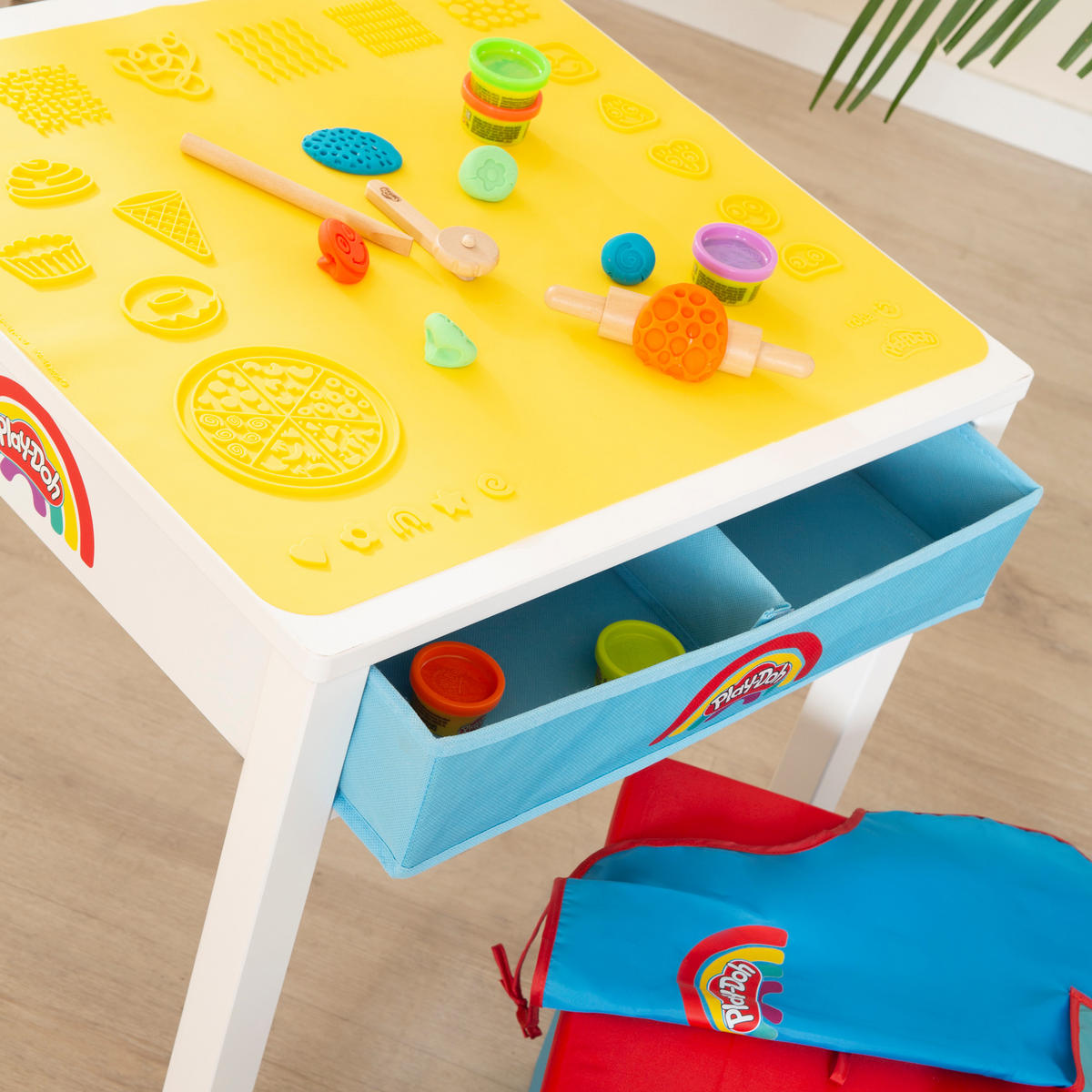 BASTELTISCH roba x Play-Doh - Weiß, Holzwerkstoff (55/54/55cm) - Roba