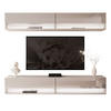 WOHNWAND Calante mit LED-Beleuchtung - Beige, Holzwerkstoff (180/30/35cm) - Lookway